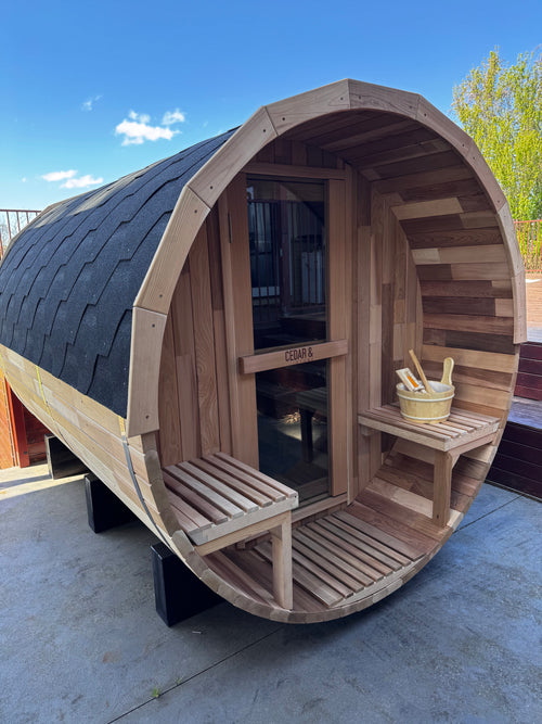 Ember XL | 4-6 Person Traditional Cedar Barrel Sauna