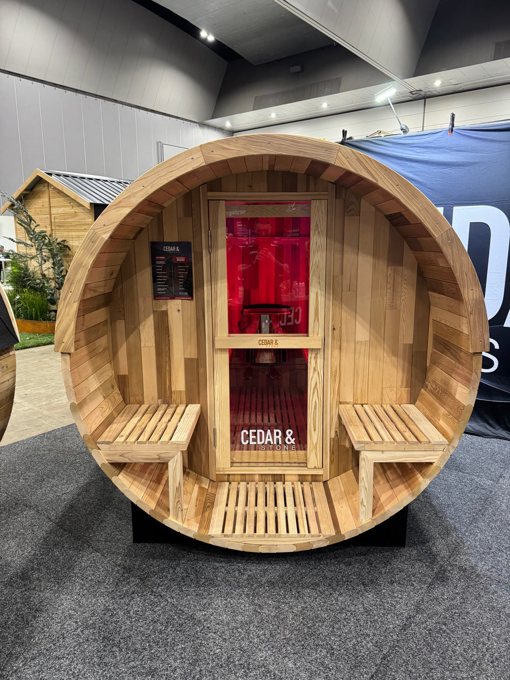 Hybrid | 4-6 Person Traditional & Infrared Cedar Barrel Sauna