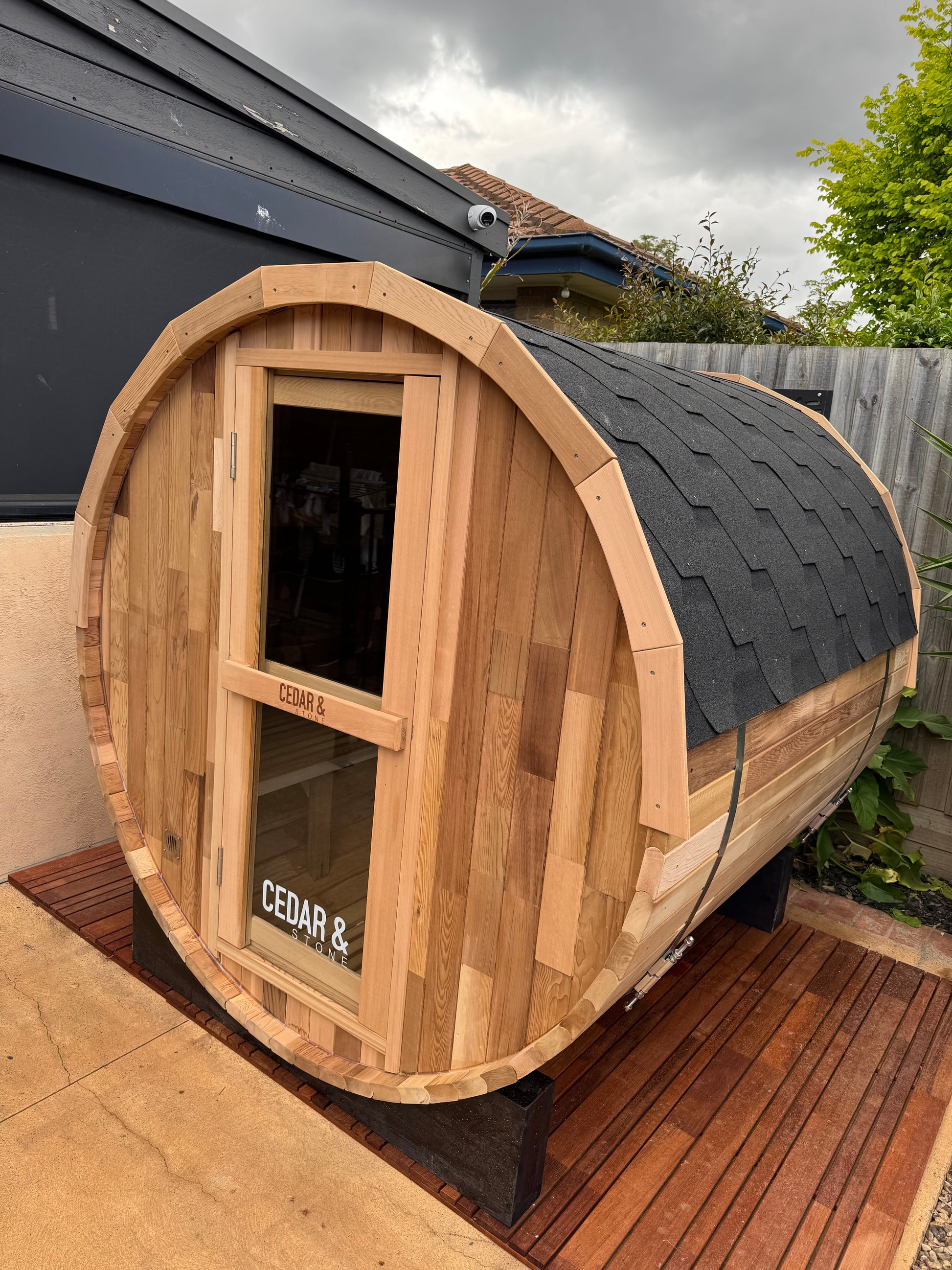 Aura | 4 Person Traditional Cedar Barrel Sauna