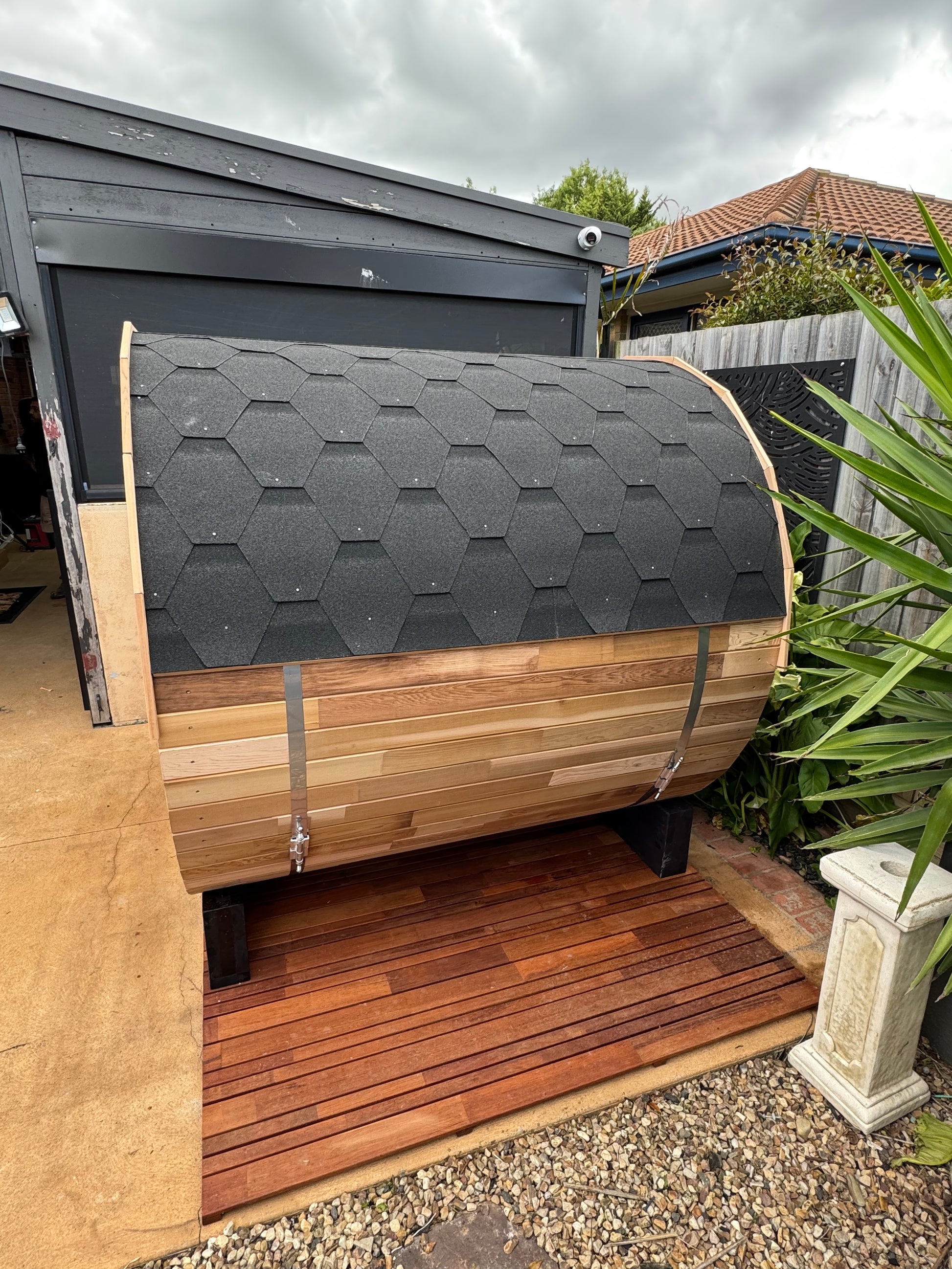 Aura | 4 Person Traditional Cedar Barrel Sauna