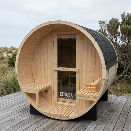 Ashfall | 2-4 Person Traditional Barrel Sauna