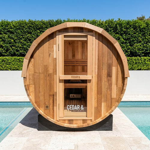 Aura | 4 Person Traditional Cedar Barrel Sauna